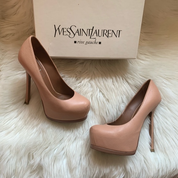 Yves Saint Laurent Shoes - YSL Tribtoo 105 Bufanilo Vanilla Platform Pumps